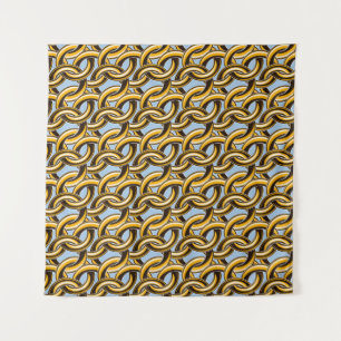Goldene Kettenglieder nahtlos Wandteppich