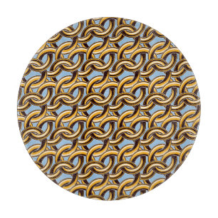 Goldene Kettenglieder: nahtloses Muster. Schneidebrett