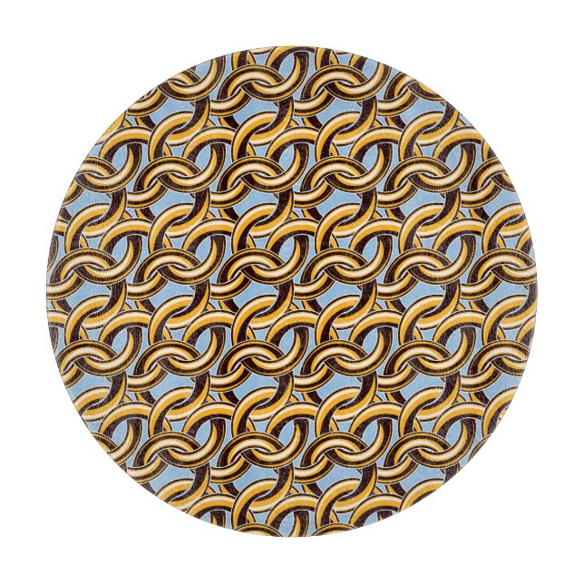 Goldene Kettenglieder: nahtloses Muster. Schneidebrett (Vorderseite)