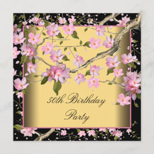 Goldene Kirschblüten-Feier zum 50. Geburtstag eine Einladung