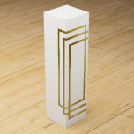 goldene, klare Imitate, geometrische Rechtecke Weinbox<br><div class="desc">Minimalistisches,  modernes und stilvolles Design mit drei symmetrischen Imitaten,  goldenen Rechtecken</div>