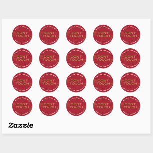 Goldene klassische und elegante Weihnachtssticker Runder Aufkleber
