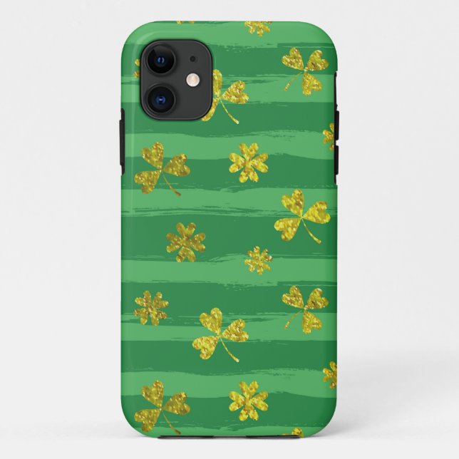 Goldene Kleeblätter Case-Mate iPhone Hülle (Rückseite)