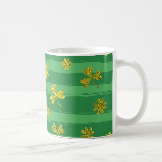 Goldene Kleeblätter Kaffeetasse (Rechts)