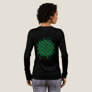 Goldene Kleeblätter Smaragdgrüner Himmel Tri-Blend Shirt