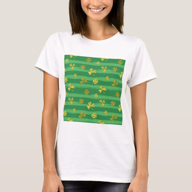 Goldene Kleeblätter T-Shirt (Vorderseite)