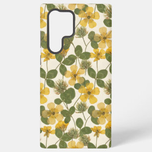 Goldene Kleewiese Vintage gelbe Blumen Samsung Galaxy Hülle