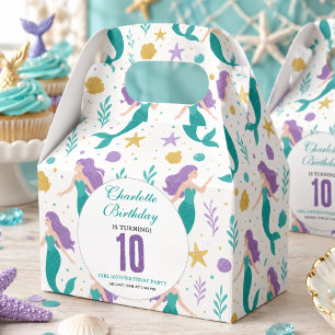 Goldene kleine Meerjungfrau 10. Geburtstag Unter Geschenkschachtel