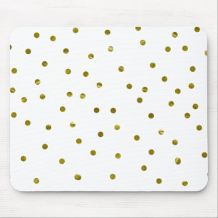 Goldene Konfetti-Punkte Faux-Folie Modern Chic Ein Mousepad
