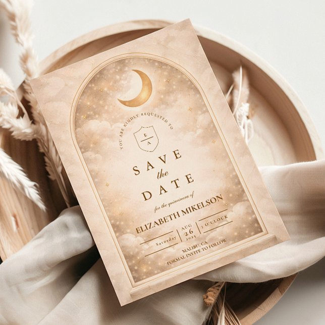 Goldene Konstellation Quinceañera Save The Date (Von Creator hochgeladen)