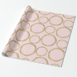 Goldene Kreise & Blushing Pink Moderne Moderne Mod Geschenkpapier<br><div class="desc">Sonderverpackungspapier</div>