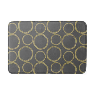 Goldene Kreise & Grau Modern Trendig Badematte