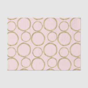 Goldene Kreise und errötendes Rosa modernes trendi Seidenpapier