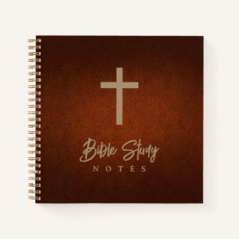 Goldene Kreuz-Ledersehbibel Notizbuch