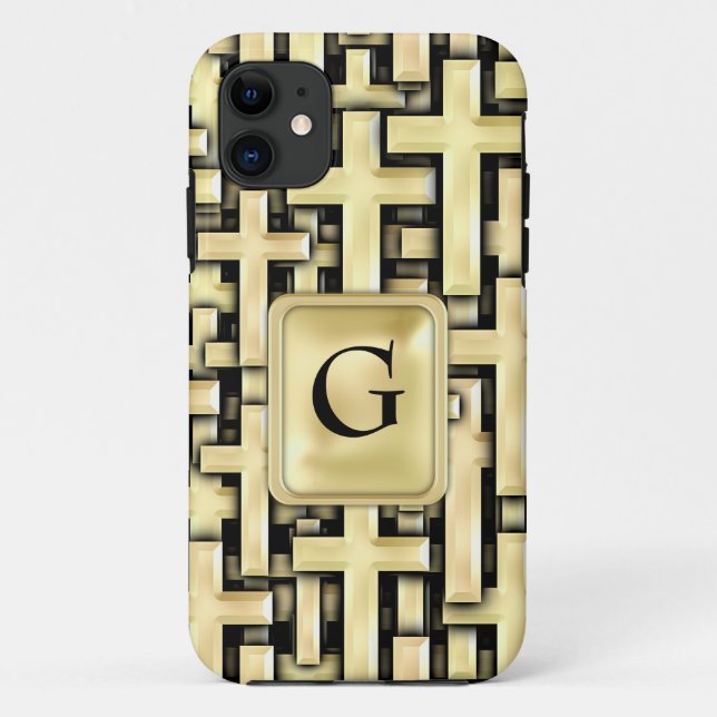 Goldene Kreuze Case-Mate iPhone Hülle (Rückseite)