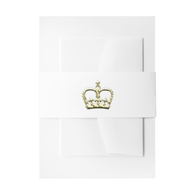 Goldene Krone Einladungsbanderole (Vorderseite Beispiel)