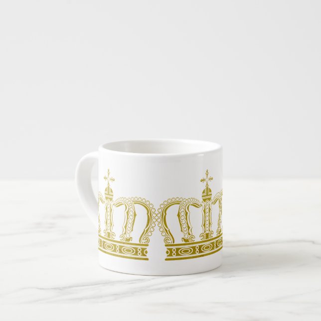 Goldene Krone + Ihre Ideen Espressotasse (Vorderseite Links)