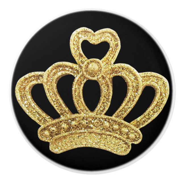 Goldene Krone Keramikknauf (Vorderseite)