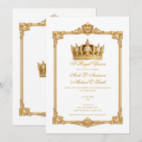 Goldene Krone Königliche Krone Elegante Hochzeit