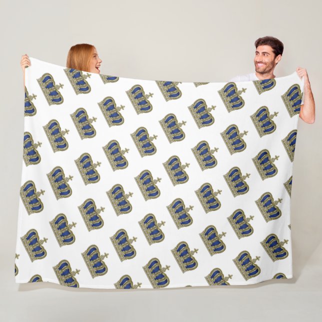 Goldene Krone - Luxus-Königshaus 5 Fleecedecke (Beispiel)