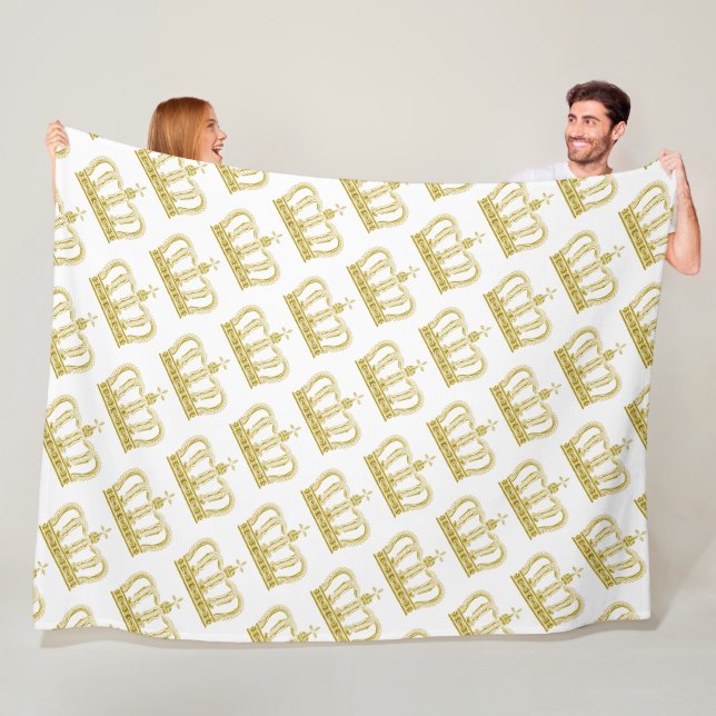 Goldene Krone - Luxuskönigin Fleecedecke (Beispiel)