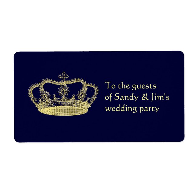 Goldene Krone mit Ihrem Text (Vorne)