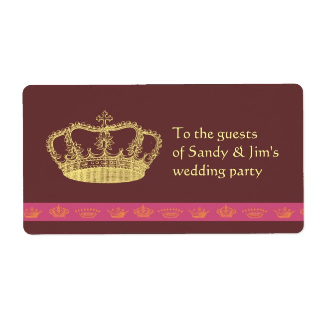 Goldene Krone mit rosa Bar (Vorne)