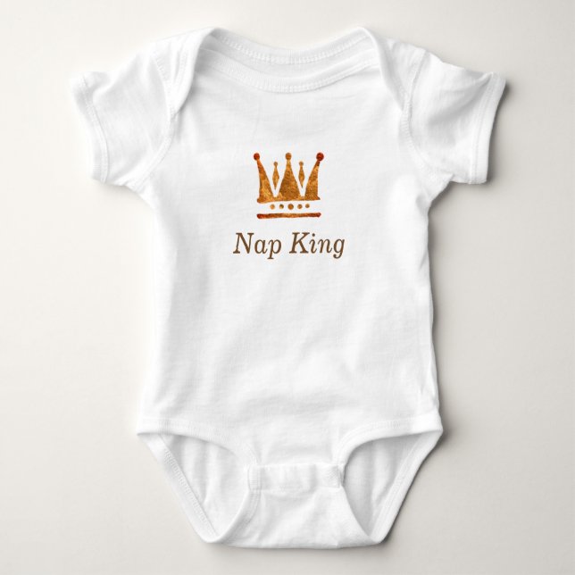 Goldene Krone, Nickerchen King Baby Jersey Bodysui Baby Strampler (Vorderseite)