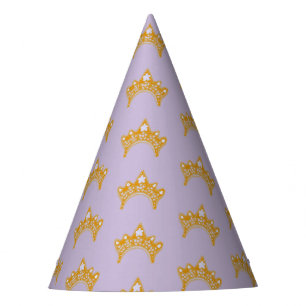 Goldene Kronenlilak Mädchen Prinzessin Geburtstags Partyhütchen