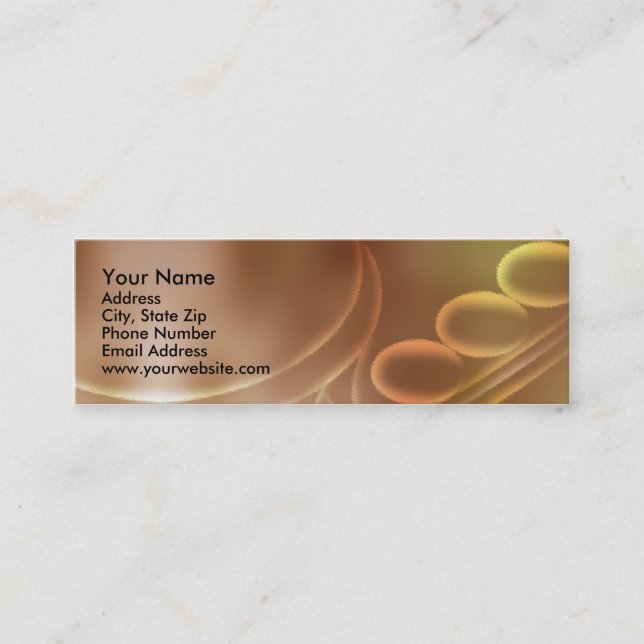 Goldene Kugel-Visitenkarte Mini Visitenkarte (Vorderseite)