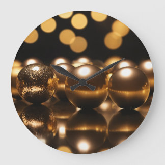 Goldene Kugeln 002 Große Wanduhr