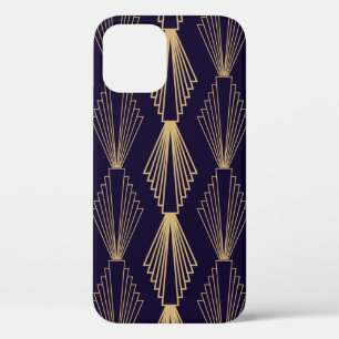 Goldene Kunst Deko Pattern. Nahtlose dunkelblaue R Case-Mate iPhone Hülle