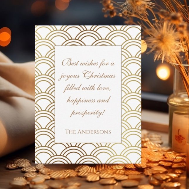 Goldene Kunst Deko Weihnachtskarte Feiertagskarte (Von Creator hochgeladen)