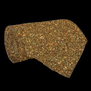 Goldene Kunst-Glitter-Krawatte aus Kunstseide, for Krawatte