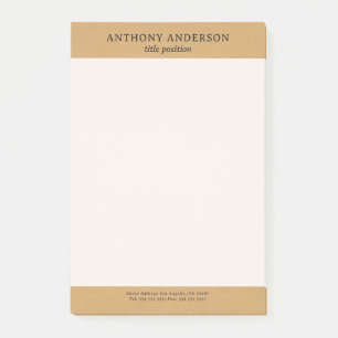 Goldene Kunstleder-Textur-Design Post-it Klebezettel