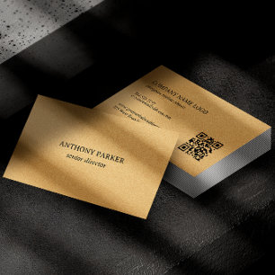 Goldene Kunstleder-Textur-Design Visitenkarte