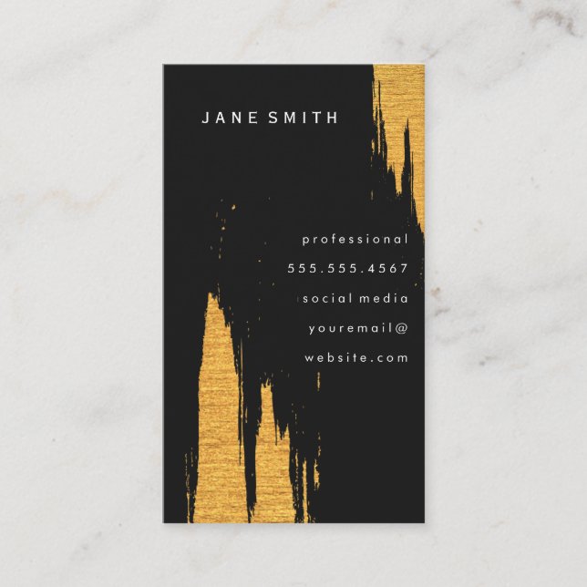 Goldene künstlerische Zeichen Visitenkarte (Vorderseite)