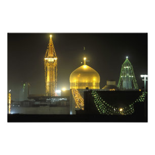 Goldene Kuppel des Komplexes Imam Reza Shrine Fotodruck