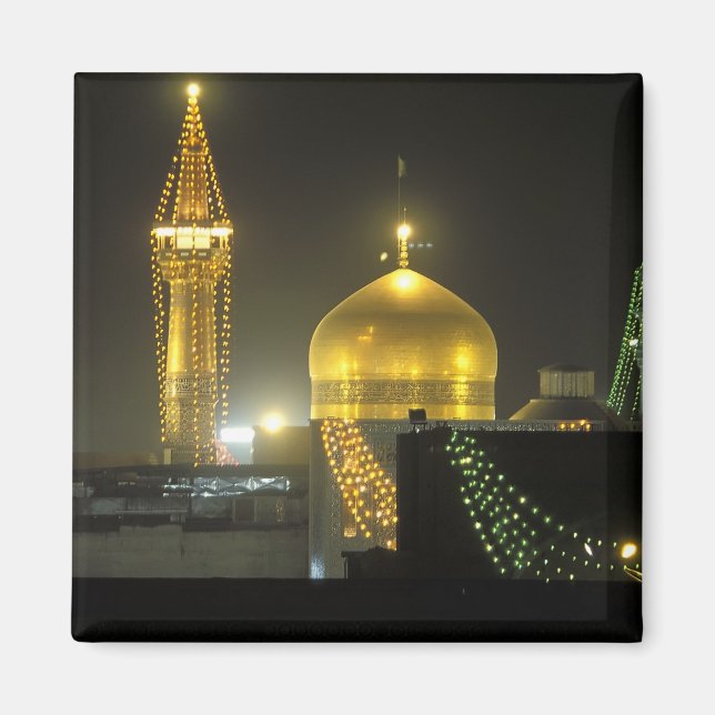 Goldene Kuppel des Komplexes Imam Reza Shrine Magnet (Vorne)