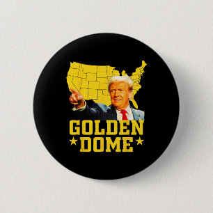 Goldene Kuppel Trump Große amerikanische Karte Pat Button