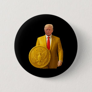 Goldene Kuppel Trump Große amerikanische Karte Pat Button