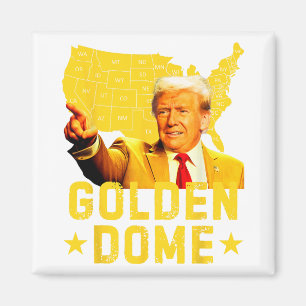 Goldene Kuppel Trump Große amerikanische Karte Pat Magnet