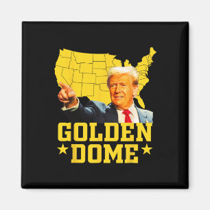 Goldene Kuppel Trump Große amerikanische Karte Pat Magnet