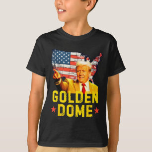 Goldene Kuppel Trump Große amerikanische Karte Pat T-Shirt
