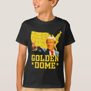 Goldene Kuppel Trump Große amerikanische Karte Pat T-Shirt