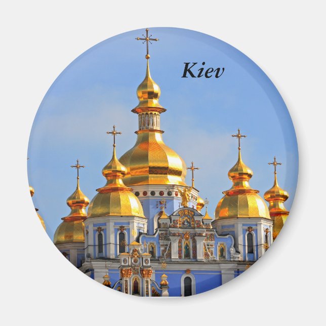 Goldene Kuppeln in der Kathedrale in Kiew, Kiew Magnet (Vorne)