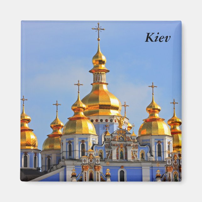 Goldene Kuppeln in der Kathedrale in Kiew, Kiew Magnet (Vorne)