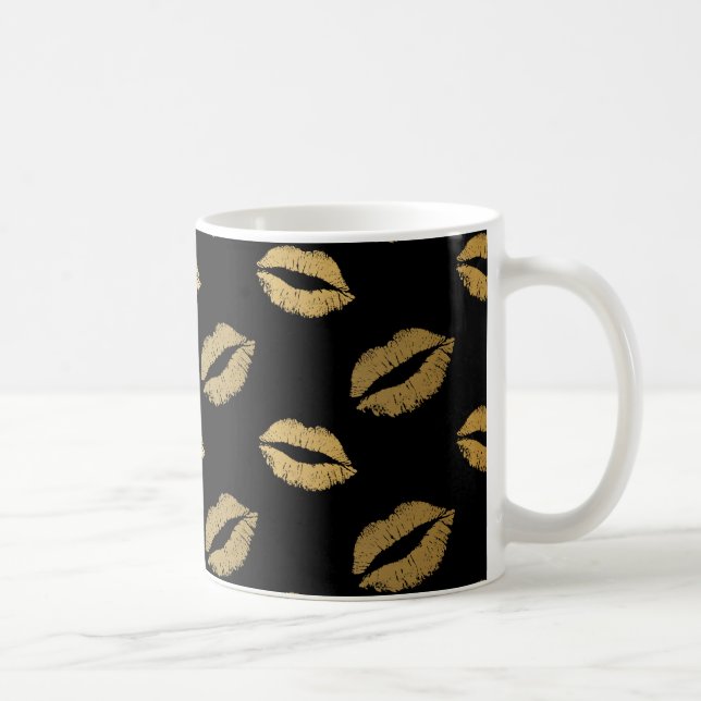 Goldene Küsse Kaffeetasse (Rechts)