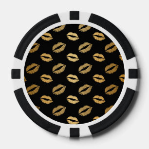 Goldene Küsse Pokerchips