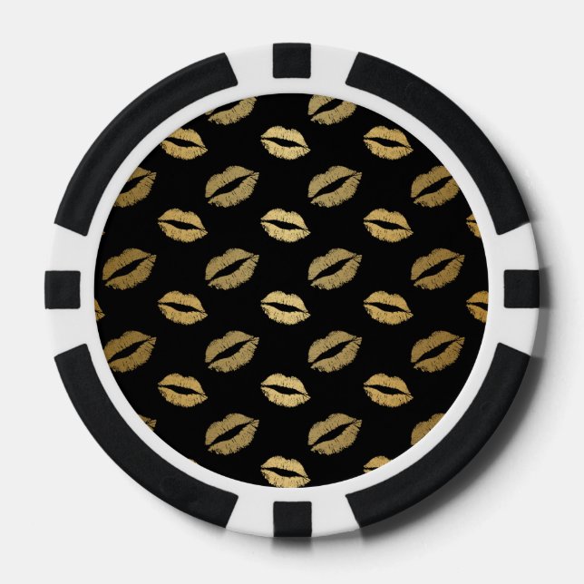 Goldene Küsse Pokerchips (Vorderseite)